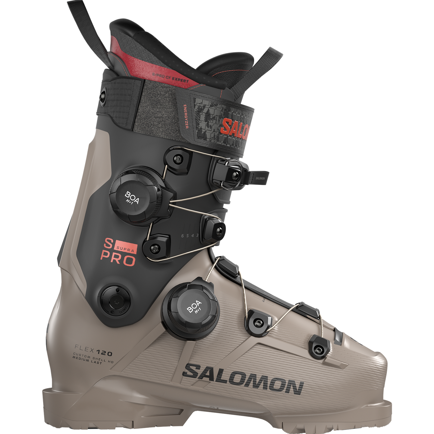 Salomon S/Pro Supra Dual BOA 120 GW Boot, COLOR: Roasted Cashew / Black / Samba Met., SIZE: 26/26.5