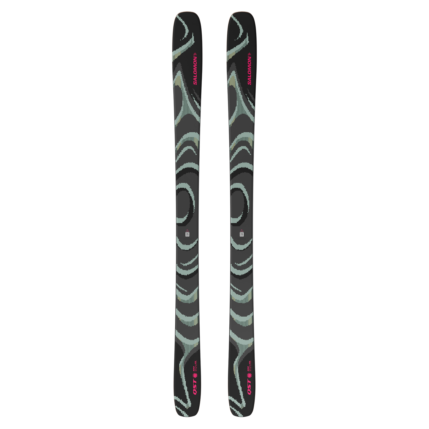 Salomon QST 100, COLOR: Black / Iceberg Green / Equipe Red, SIZE: 172