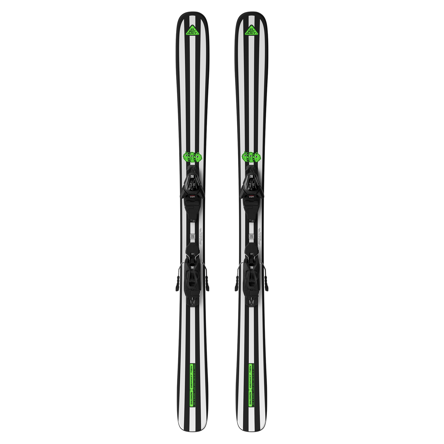 Salomon Youth Depart Ten + L6 GW Binding, Binding: L6 GW B90 Blk/Silver, SIZE: 143