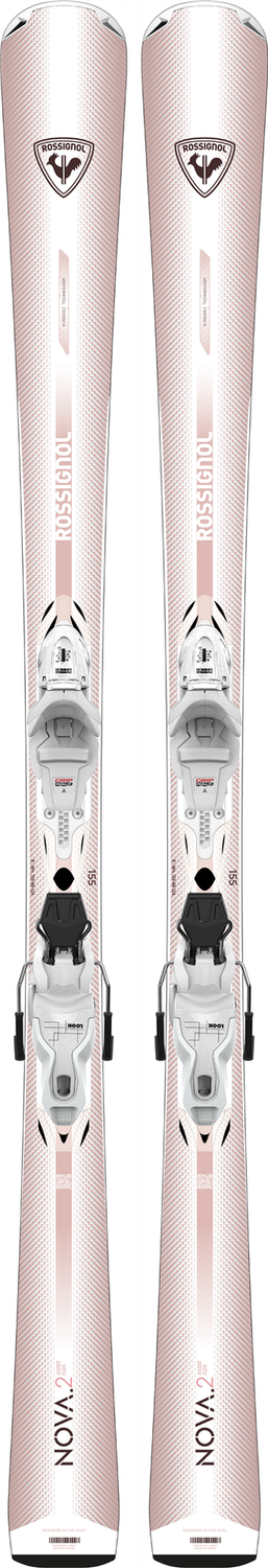 Rossignol Women's Nova 2 + Xpress 10 Binding, Binding: Xpress 10 GW B83 Granit White, SIZE: 146