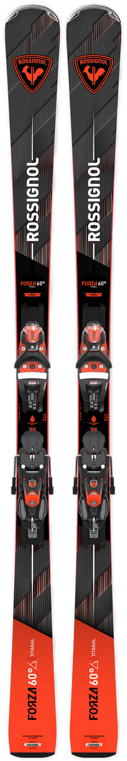 Rossignol Forza 60* Ti + Konect SPX 12 Binding, Binding: Konect SPX 12 GW B80 Hot Red, SIZE: 164