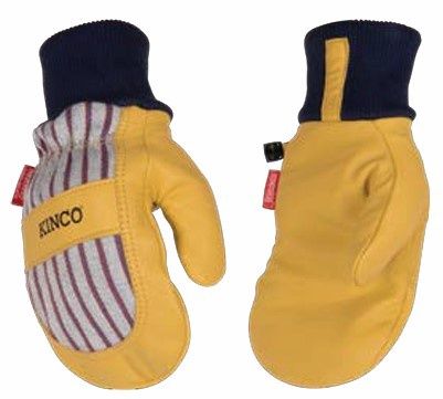 Kinco Youth Lined Premium Grain Pigskin Palm Mitt, COLOR: Otto Stripe, SIZE: KS