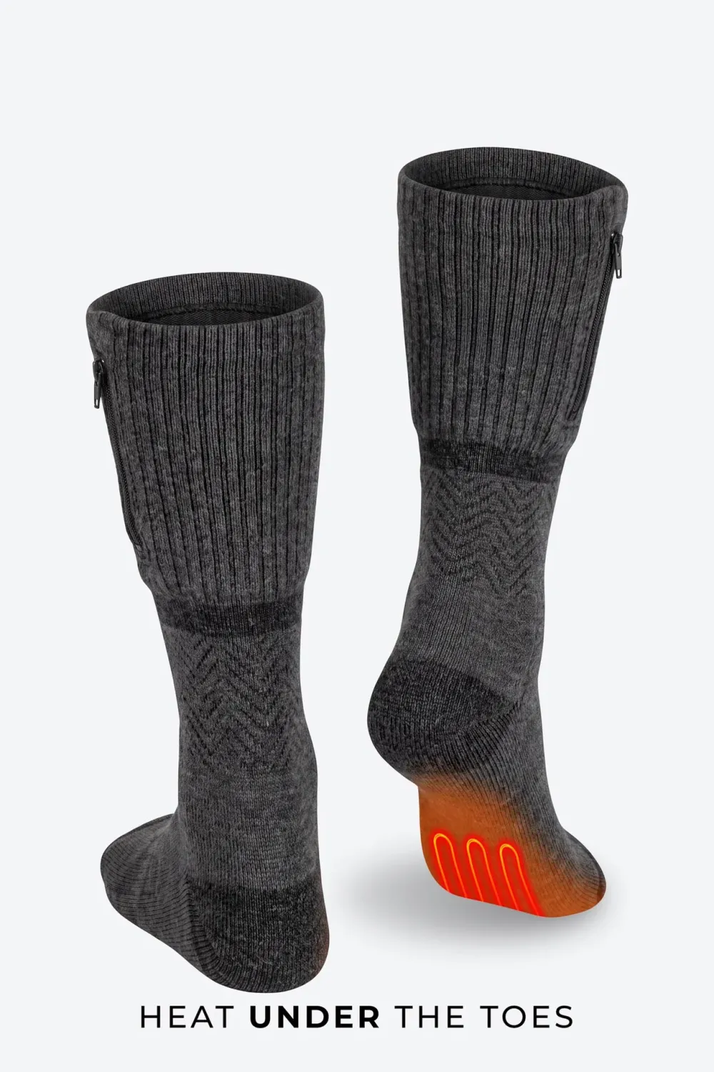 Mobile Warming Wool Crew Heated Sock, COLOR: Dark Grey, SIZE: M