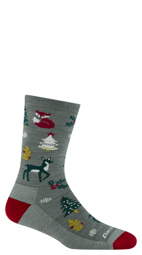 Darn Tough Women's Yuletide Wild Crew Lightweight Cushion Sock, COLOR: Balsam, SIZE: M