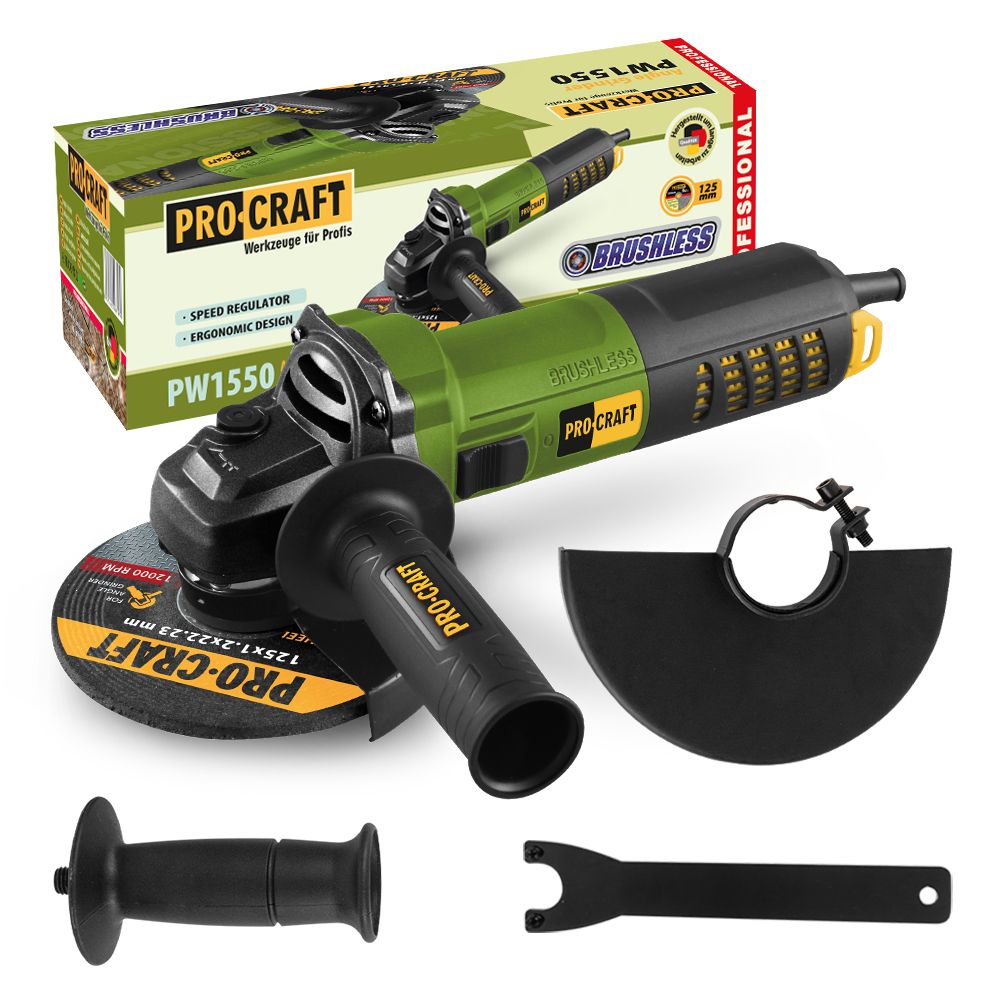 Szlifierka kątowa Procraft PW1550: Bezszczotkowa Moc i Precyzja