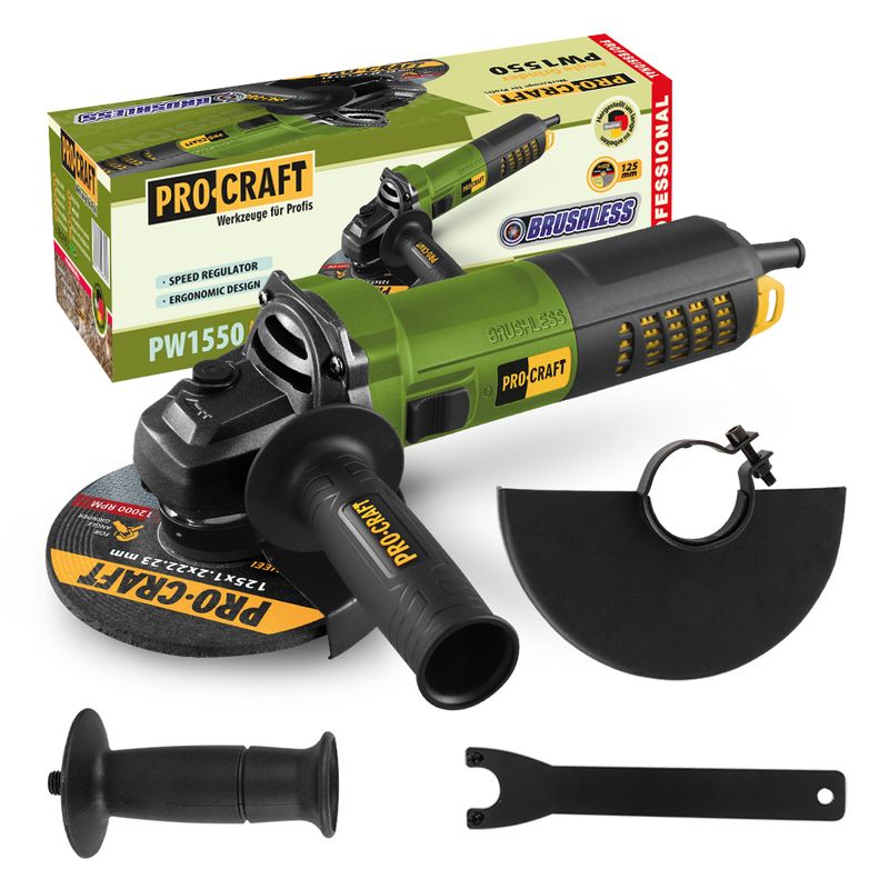 Szlifierka kątowa Procraft PW1550: Bezszczotkowa Moc i Precyzja
