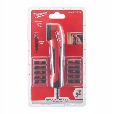 Zestaw nasadki kątowej i bitów udarowych SHOCKWAVE™ Milwaukee (11 szt.) 4932471274