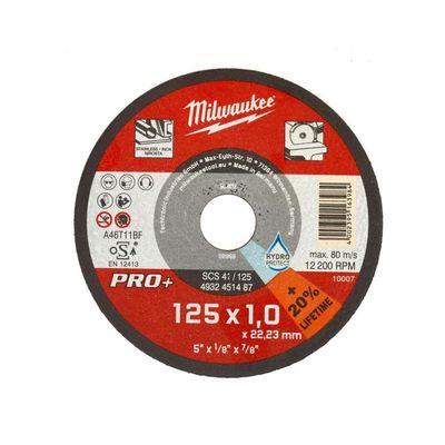 Tarcza cienka do cięcia metalu PRO+ 125 x 1 x 22,2 mm Milwaukee 4932451487