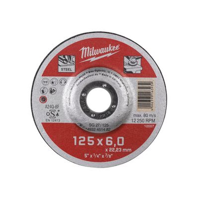 Tarcza do szlifowania metalu 125 x 6 mm wypukła CONTRACTOR Milwaukee 4932451482