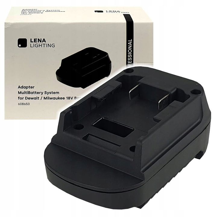 LENA LIGHTING ADAPTER MULTIBATTERY SYSTEM DLA AKU DEWALT  MILWAUKEE 608650 Sklep Lorax Warszawa 1
