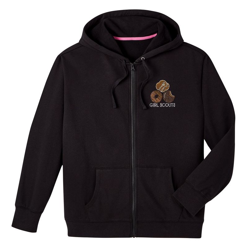Adult Cookies Rhinestone Zip Up Hoodie