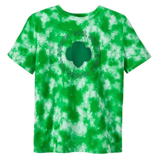 Adult Green Trefoil Tie Dye Tee