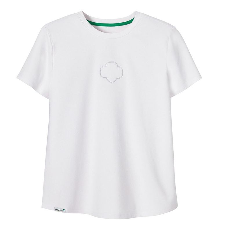 Adult TREFOIL APPLIQUE T-SHIRT White
