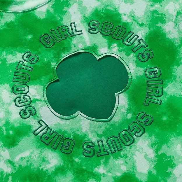 Youth Trefoil Green Tie Dye Tee