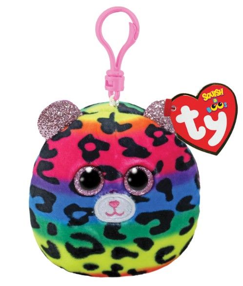 TY Dotty Squish Clip Leopard