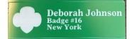 Unframed 3-Line ID Pin with Magnetic Backing 16023