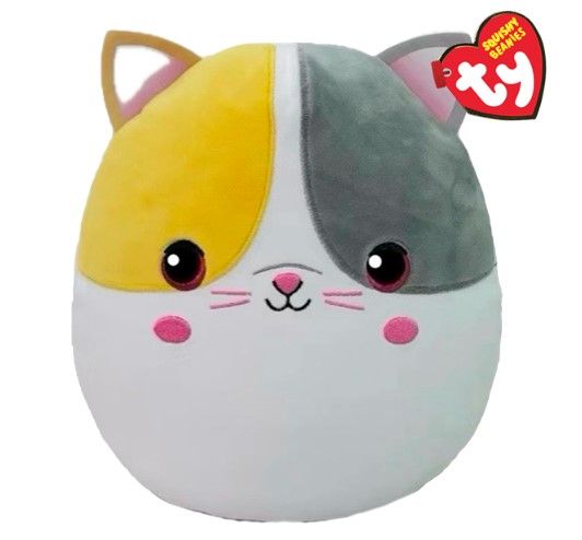 TY SM Squish Snuggles cat 10"