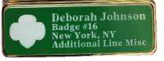 Framed 4-Line ID Pin with Magnetic Backing 16800