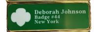 Framed 3-Line ID Pin with Pin Backing 16013