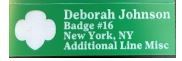 Unframed 4-Line ID Pin with Pin Backing 16803