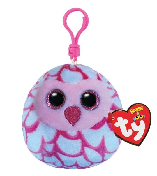 TY Pinky Squish Clip owl