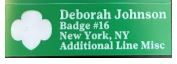 Unframed 4-Line ID Pin with Magnetic Backing 16802