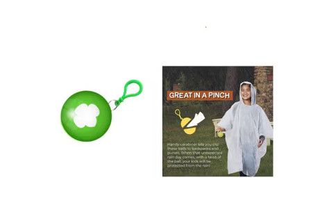 Trefoil Fun Finds Plastic Rain Poncho