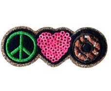 Peace Heart Cookie Super Fun Patch
