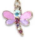Charm It Gold Glitter Dragonfly Charm