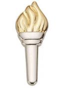 Senior Torch Award Pin - Silver/Gold