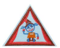 Brownie Showcasing Robots Badge