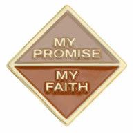 Brownie My Promise, My Faith Pin - Year 1