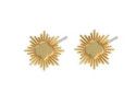 GOLD AWARD BURST NECKLACE AND STUD EARRING SET