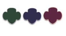 Trefoil Magnetic Brooch Set - Classic Enamel