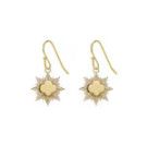 Gold Award Burst Charm Earrings