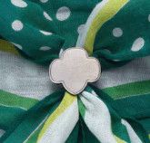 Trefoil Scarf Slider - Silver