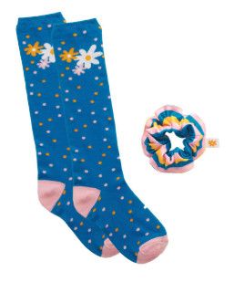 Daisy Knee-High Socks and Scrunchie Set