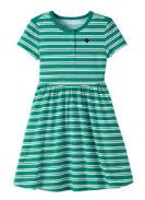 Junior Striped Henley Dress