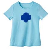 Girls Sky Blue Trefoil T-Shirt