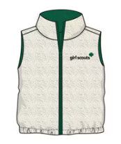 Girl&#39;s Trefoil Reversible Puffer Vest