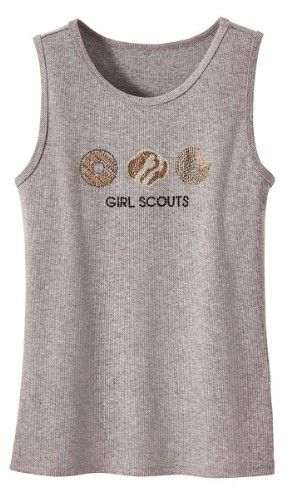Youth Gray Rhinestone Cookie Tank