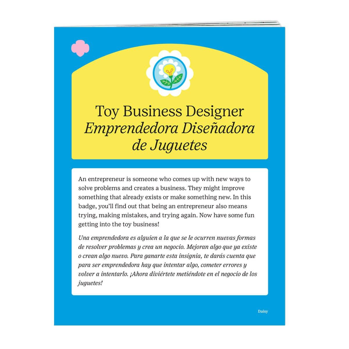 Requisitos para la insignia Daisy de Emprendedora Diseñadora de Juguetes