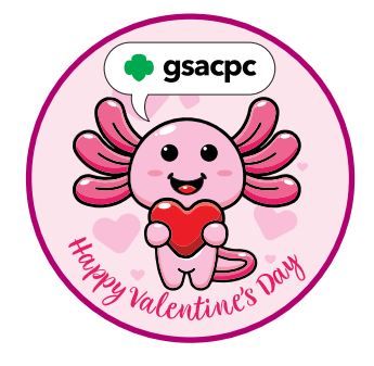Axolotl Valentine Sticker