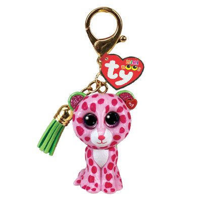 TY Glamour Clip Leopard Pink