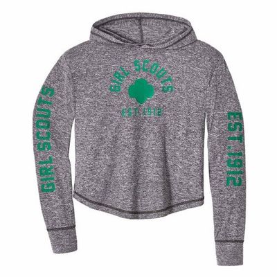 Girls Hooded Sporty Long Sleeve T-Shirt