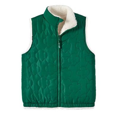 Girl&#39;s Trefoil Reversible Puffer Vest