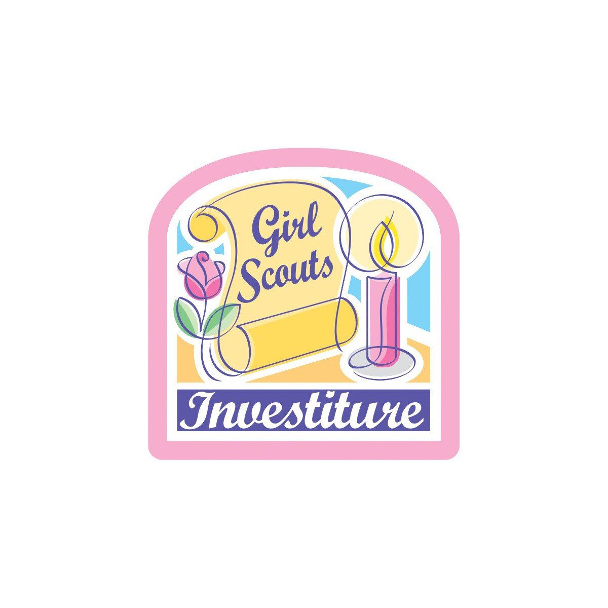 Investiture Rose and Candle Sew-On Patch