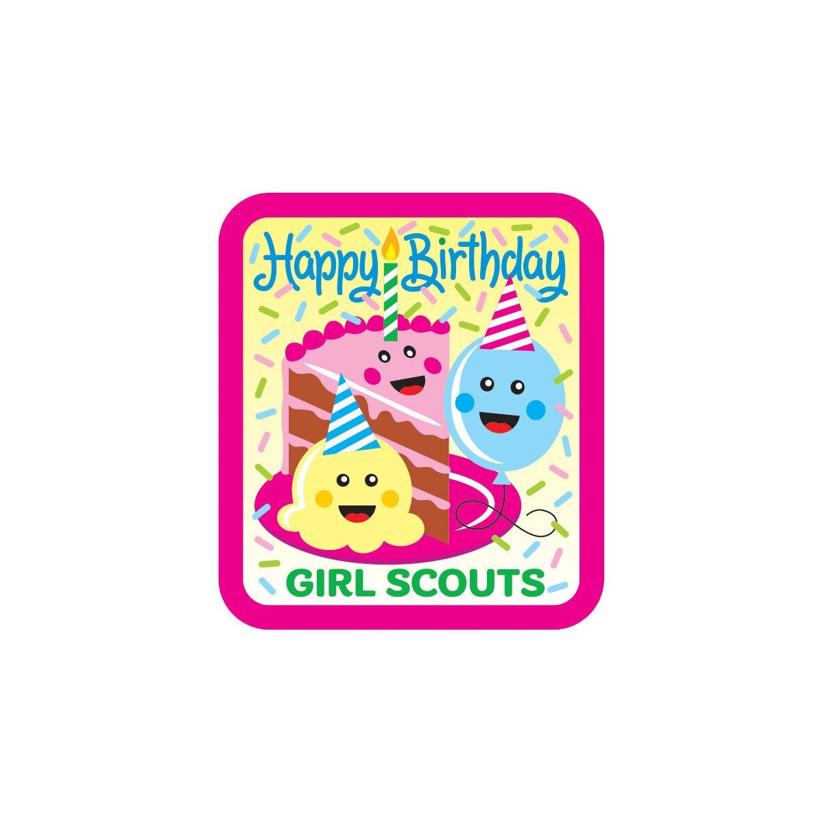 Happy Birthday Cake And Balloons Sew-On Patch