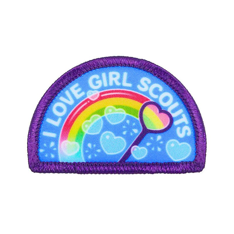 I Love Girl Scouts Rainbow Patch