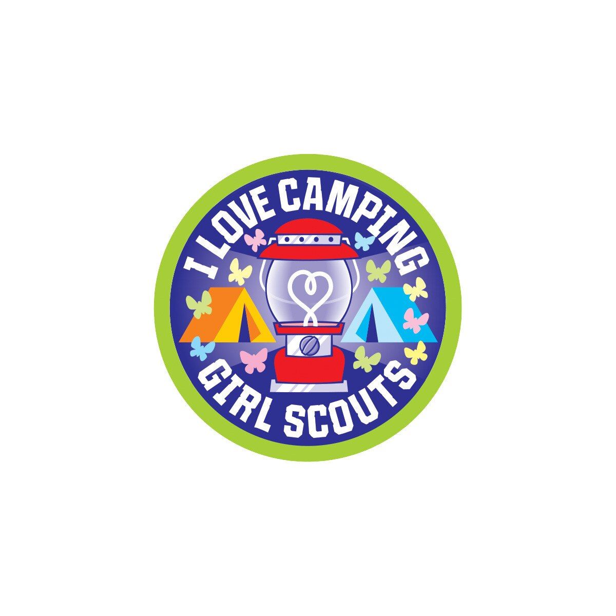 I Love Camping Lantern Sew-On Patch